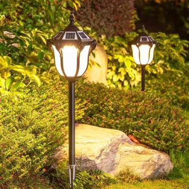 Imagem de Lâmpada de gramado solar ao ar livre contemporânea à prova d 'água Villa Jardim Pátio Bairro Residencial Bairros Lâmpada de gramado (Estilo 24 A H87CM Solar 1PCS)