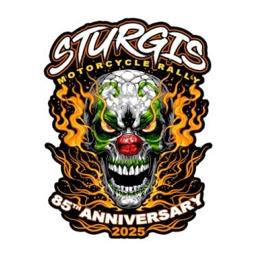Imagem de 2025 Sturgis Motorcycle Rally Insane Clown Decalques - Adesivo decalque de 18 cm para motocicletas, carros, caminhões e laptops (1 pacote)
