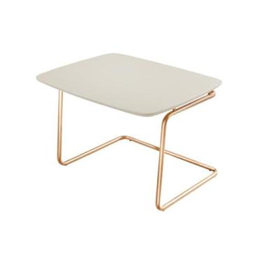 Imagem de Mesa de Centro Kairos Base Cobre 54x43cm LarFlex, Off White