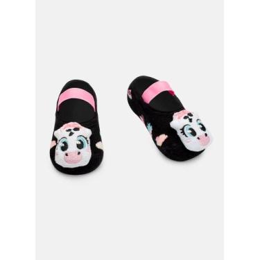 Imagem de Meia Sapatilha Antiderrapante com LED Bebê Menina Vaca - Puket, 15 A 1