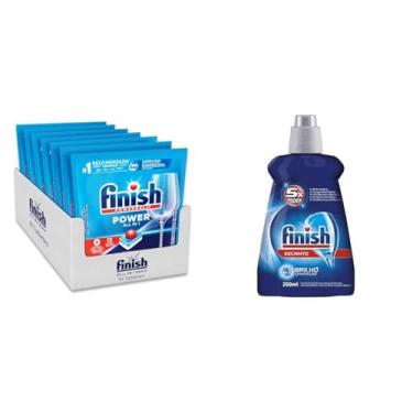 Imagem de Kit Detergente em Tabletes Finish 91 unidades + Abrilhantador Secante 250ml