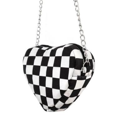 Imagem de Bolsa Coraçao Feminina Transversal De Corrente De Lado E Ombro De Luxo