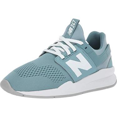 Imagem de New Balance Tênis feminino 247 V2, Azul fumê/branco, 6