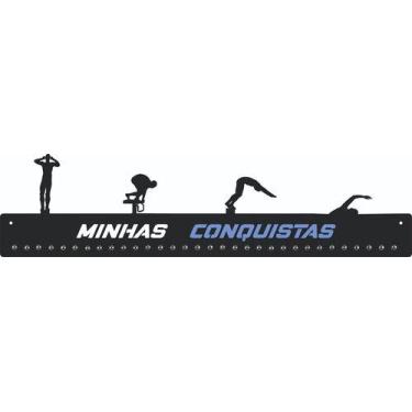 Imagem de Porta Medalha Natação Masc+nataçãomasc+judo - QUADRO DE MEDALHA