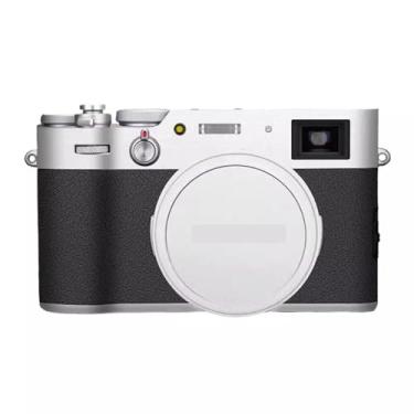 Imagem de JERXTTON Película protetora para câmera antirarranhões Película protetora para Fujifilm X100VI X100 VI (prata + couro preto)
