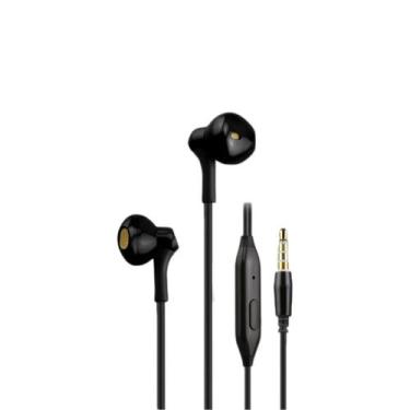 Imagem de Fone De Ouvido Com fio Microfone plug 3.5mm EJ-V22 - Verde, Preto