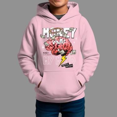 Imagem de Moletom Canguru Infanto Juvenil Streetwear Casual Tecido Macio Money C