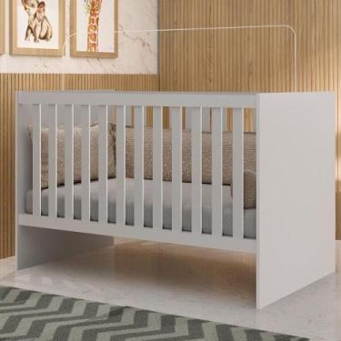 Imagem de Berço Mini Cama Grade Móvel Giovana Branco - J&A Móveis