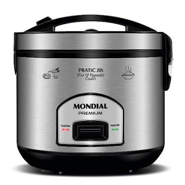 Imagem de Panela Elétrica de Arroz, Mondial, Preto/Inox, 700W, 220V - PE-42-10X