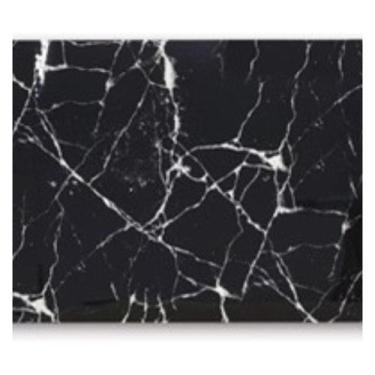 Imagem de Kit 10 Placas Adesivas Mármore Parede 3d Preto Rajado - Lemon Decor