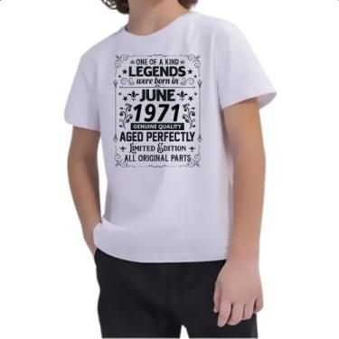 Imagem de Camiseta Infantil Legends Were Born JUN-1971 - Alearts, 16