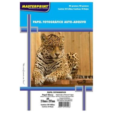 Imagem de Papel Fotografico Masterprint Auto Adesivo 80g A4 20fls Der 4
