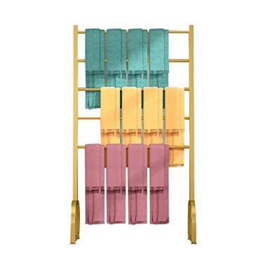 Imagem de Suporte de exibição independente de metal, organizador de xale, cachecol de seda, cobertor de tecido, multiuso, lençóis, cinto, calças, suporte para pendurar, cabide de gravata