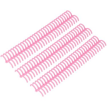 Imagem de Fichário de Folhas Soltas Com 30 Buracos, Anéis Espirais de Plástico, Espinhos de Ligação para Livro de Papel, Scrapbook, Material Escolar de Escritório (Rosado)