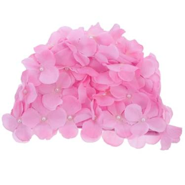 Imagem de Toucas de banho femininas pétalas florais touca de natação feminina renda vintage touca de natação pétala floral elegante chapéu de natação estilo retrô bonés de banho para mulheres ()