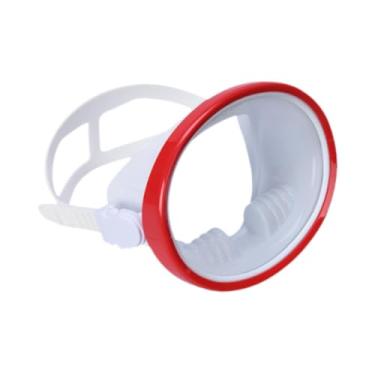 Imagem de Dynwave Máscara de mergulho de lente única, máscara de mergulho à prova de vazamentos de molduras, óculos de natação de óculos de mergulhadores para espasmos, Vermelho