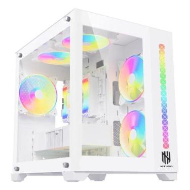 Imagem de Gabinete Gamer New Hero Majesty, RGB, Mid Tower, Vidro Temperado, Sem 