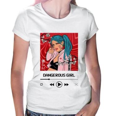 Imagem de Baby Look Dangerous Girl - Foca na Moda, Branco, GG