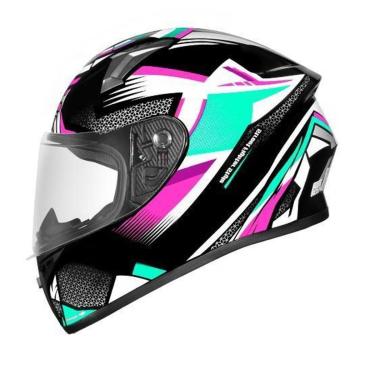 Imagem de Capacete Ebf Xtroy FF526 Rage Preto Tifanny e Rosa-Feminino