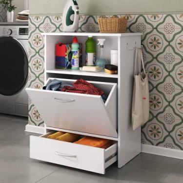 Imagem de Balcão de Lavanderia Multiuso 1 Porta 1 Gaveta Multimóveis MP5057, Bra