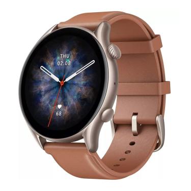 Imagem de Relógio Smartwatch Amazfit gtr 3 Pro A2040, Tela Amoled, gps Integrado - Brown Leather