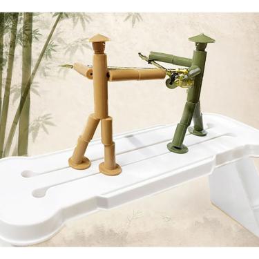 Imagem de Guerra De Bonecos Samurai De Bambu Marionetes