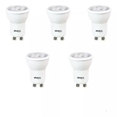 Imagem de Kit  5 Lâmpadas Led Dimerizavel Mini Dicroica Mr11 Gu10 4w Branco Quen