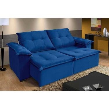 Imagem de Sofá Berlin 5 Lugares 2,50cm - De Casa Décor E Estofados Azul