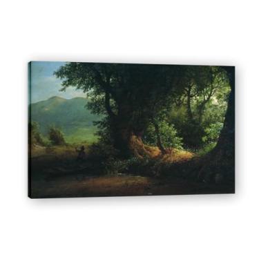 Imagem de Lev Lagorio Prints. Pintura de arte de parede de paisagem marítima. Pôster de reprodução de impressões em tela de paisagem para decoração de casa. (Paisagem do pântano). Moldura interna de 40 x 60 cm