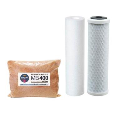 Imagem de 2x Kit Refil Para Deionizador 3 Estág Resina Mb400 Purolite - Full