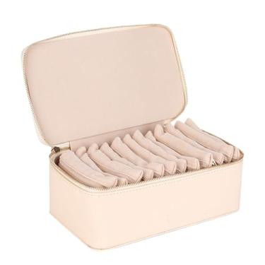 Imagem de Porta Joias De Viagem Portátil - Organizador De Colares E Anéis Com Divisórias,Design Elegante E Portátil Para Presente De Mãe E Avó