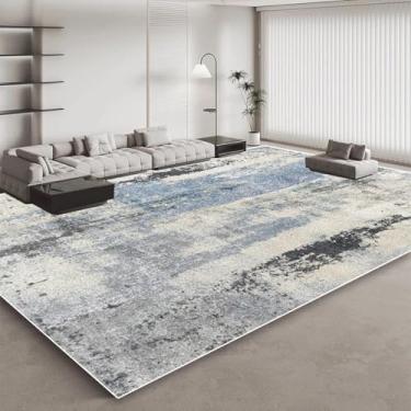 Imagem de Tapetes de pelúcia curtos abstratos para decoração de sala de estar, sofá, área de estar, tapetes grossos, tapetes de luxo para quarto (200x200 cm, 78x78 pol./Pêlo de laço - 12)