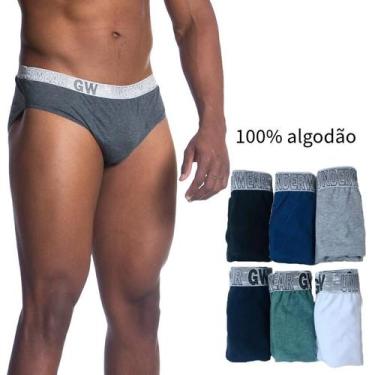 Imagem de Kit 3 Peças Cueca Slip Masculina 100% algodão top imperdível. GG - kit