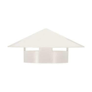 Imagem de PATIKIL Tampa de chaminé de 10,16 cm, tampa de ventilação de telhado, capa de chuva de PVC redonda para chaminé em forma de cogumelo para lareira tubo de fogão externo, branco