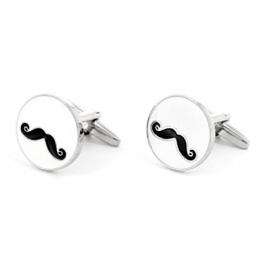 Imagem de Abotoaduras de medalhão de bigode albetro para homens