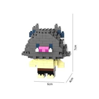 Imagem de Brinquedo Blocos de Montar Infantil Brinquedo Educativo Animais De Bri