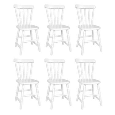 Imagem de Conjunto com 6 Cadeiras Dalas Branco - Mobly