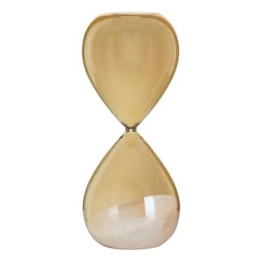 Imagem de Ampulheta Vidro Âmbar Areia Branca