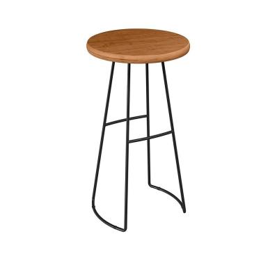 Imagem de Mesa Bistrô Alta Para Cozinha Estilo Industrial Aura D09 Peroba - Mpozenato