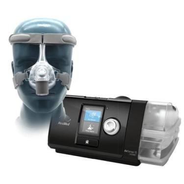 Imagem de Kit CPAP Automático com Umidificador Airsense S10 ResMed Máscara Nasal