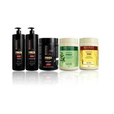 Imagem de Kit Bio Extratus Shampoo Com pimenta e Condicionador e Mascara e Banho