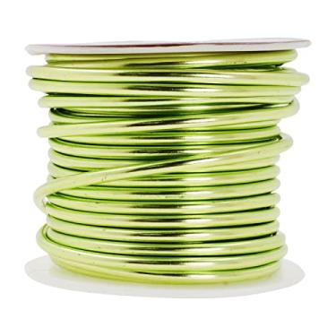 Imagem de Mandala Crafts Fio de artesanato de alumínio anodizado para fabricação de joias - Fio flexível dobrável verde claro para artesanato fio calibre 10 colorido para bonsai - Arame de armadura para