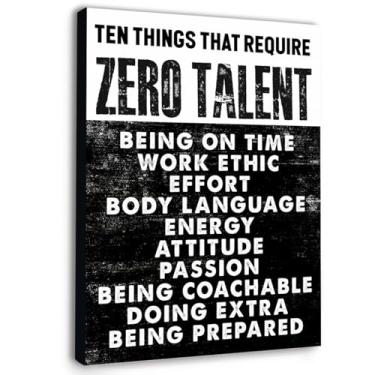Imagem de Gwisml Dez coisas que exigem zero talento decoração de parede, pinturas inspiradoras em tela para escritório, casa, local de trabalho, decoração de parede