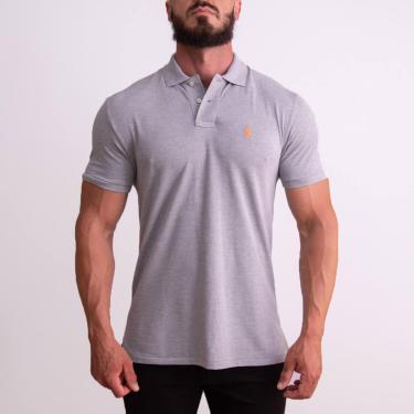 Imagem de Camisa Polo R L Clássica Masculina Cinza Claro-Masculino