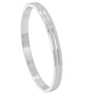 Imagem de Anel de Namoro Prata Risco Friso Brilho 4mm Casal Namorados Compromiss