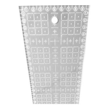 Imagem de Régua Corte 10x30cm Gravada A Laser Patchwork Cartonagem. - LAPIDARE