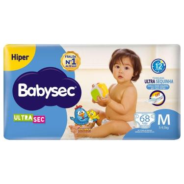 Imagem de Fralda Babysec Galinha Pintadinha Ultrasec Hiper M com 68un