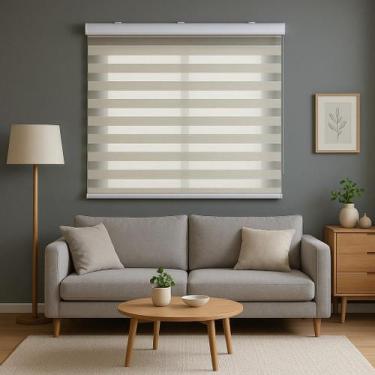 Imagem de Persiana Double Vision Sunny 140larg x 160alt (com bandô) - Top Flex, 