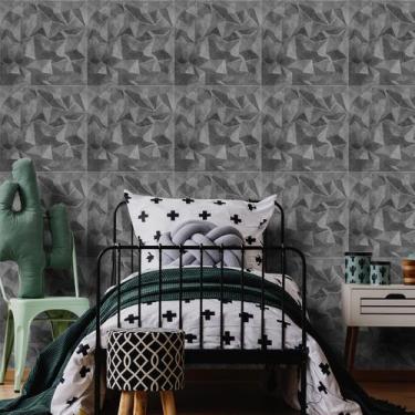 Imagem de Placa 3D Geométrica Cordilheiras De Cimento Queimado Greta Revestiment