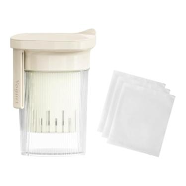 Imagem de IEUDNS Coador para Iogurte Grego com Tampa, Utensílio de Cozinha para Filtrar Leite E Queijo, Branco